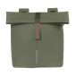 SACOCHE ARRIERE VELO DOUBLE BASIL VEGAN VERT IMITATION CUIR 28/32L FIXATION PORTE BAGAGE FERMETURE PLIANT ANTI-PLUIE AVEC REFLECHISSANT 8715019183751