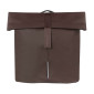 SACOCHE ARRIERE VELO DOUBLE BASIL VEGAN MARRON IMITATION CUIR MIK 28/32L FIXATION PORTE BAGAGE FERMETURE PLIANT ANTI-PLUIE AVEC REFLECHISSANT 8715019183768