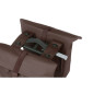 SACOCHE ARRIERE VELO DOUBLE BASIL VEGAN MARRON IMITATION CUIR 28/32L FIXATION PORTE BAGAGE FERMETURE PLIANT ANTI-PLUIE AVEC REFLECHISSANT FIXATION SYSTEME MIK (INCLUS) 