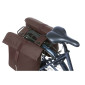 SACOCHE ARRIERE VELO DOUBLE BASIL VEGAN MARRON IMITATION CUIR 28/32L FIXATION PORTE BAGAGE FERMETURE PLIANT ANTI-PLUIE AVEC REFLECHISSANT FIXATION SYSTEME MIK (COMPATIBLE AVEC 157030 INCLUS) 8715019183768
