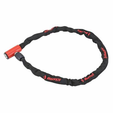 ANTIVOL VELO CHAINE A CLE DIAM 5,5mm L 1M NOIR -SELECTION P2R- (OFFRE SPECIALE) 3700256025501