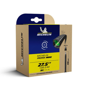 CHAMBRE A AIR VELO 27.5 x 1.85-2.40 MICHELIN PROTEK MAX VALVE PRESTA 40mm AVEC LIQUIDE ANTI-CREVAISON 3528708560598
