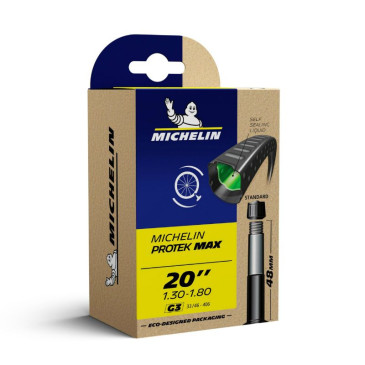 INNER TUBE FOR BICYCLE 20 x 1.50-2.125/450A MICHELIN PROTEK MAX - SCHRADER VALVE WITH WITH PUNCTURE SEALANT 3528707873132