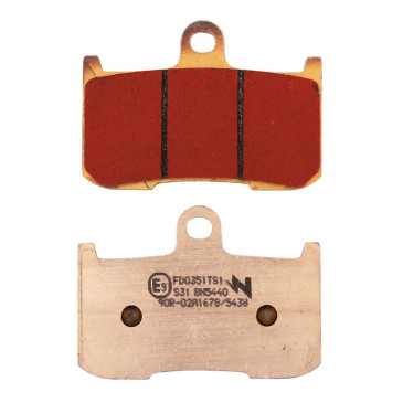 PLAQUETTE DE FREIN NEWFREN POUR KAWASAKI 800 Z 2013>2016 AV, 900 Z 2017> AV / SUZUKI 750 GSX-S 2007> AV / TRIUMPH 675 STREET TRIPLE R 2009>2018 AV (FD0351TS) (TOURING METAL FRITTE) 8025832415541