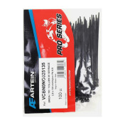 COLLIER DE SERRAGE NYLON TYPE RILSAN ARTEIN 2,5x135 mm NOIR (VENDU PAR 100) -PRO SERIES- 8434579008662