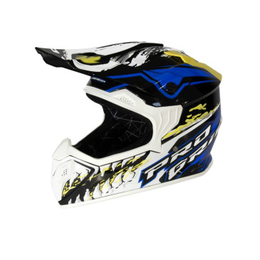 HELMET-CROSS ENDURO- PROGRIP (FOR CHILD) 3009 BLUE/FLUO YELLOW - YM