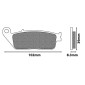 BRAKE PADS NEWFREN FOR KAWASAKI 750 Z 2007>2011 Front 800 Z 2015>2016 Front TRIUMPH 675 STREET TRIPLE 2008>2015 Front (L 39mm - H 102mm - thk 8.3mm) (FD0132TS) (TOURING SINTERED) 8025832413714