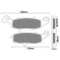 PLAQUETTE DE FREIN NEWFREN POUR KAWASAKI 650 ER-6N 2006>2016 AV / SUZUKI 125 VAN VAN 2002>2012 AV, 650 SV 1999>2018 AV, 650 DL V-STROM 2004> AV, 650 SV 1999> AV DROIT (FD0227TS) (TOURING METAL FRITTE) 8025832414582