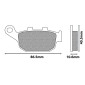 BRAKE PADS NEWFREN FOR HONDA 125 PANTHEON 2003>2007 Rear 250 FORESIGHT 1999>2007 Rear 750 XRV AFRICA TWIN 1990>2003 Rear (L 86.5mm - H 40.5mm - thk 10.6mm) (FD0136TS) (TOURING SINTERED) 8025832413745