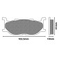 BRAKE PADS NEWFREN FOR YAMAHA 600 XJ N 1995>1997 Front 500 TMAX 2001>2003 Front 1300 STRYKER 2011> Front 950 XV BOLT 2014> Front (L 102.5mm - H 41mm - thk 10mm) (FD0183TS) (TOURING SINTERED) 8025832414025