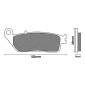 PLAQUETTE DE FREIN NEWFREN POUR HONDA 400 SILVER WING 2006> AR, 600 SW-T 2011>2018 AR / KYMCO 125 DOWNTOWN I 2009>2017, 300 DOWNTOWN I 2009>2017 AV (FD0325SE) (ELITE METAL FRITTE) 8025832415336