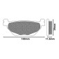 PLAQUETTE DE FREIN NEWFREN POUR YAMAHA 560 TMAX 2020> AR, 530 TMAX 2012>2019 AR (L 100mm - H 39mm - P 11.6mm) (FD0493SE) (ELITE METAL FRITTE) 8025832335337