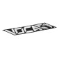 AUTOCOLLANT/STICKER VOCA RACING 110x17 mm NOIR/CHROME (VENDU A L'UNITE) (RESISTANT A LA CHALEUR) 3700948278093