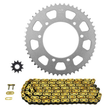 KIT CHAINE ADAPTABLE RIEJU 50 MRX, SMX 2005>2008 420 11x52 (DIAM COURONNE 105/125/8.5) (DEMULTIPLICATION ORIGINE) -AFAM-