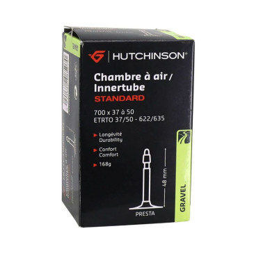 CHAMBRE A AIR VELO 700 x 37-50 HUTCHINSON VALVE PRESTA 48mm 168g