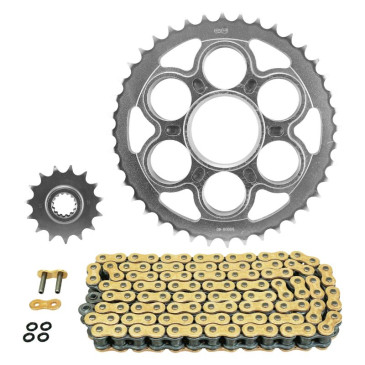 KIT CHAINE ADAPTABLE DUCATI 1200 MULTISTRADA 2018>2020 530 15x40 (DIAM COURONNE 60/110/38) (DEMULTIPLICATION ORIGINE) -AFAM- 5400598148354