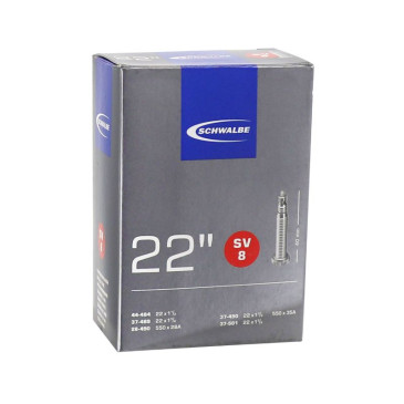 INNER TUBE FOR BICYCLE 550 x 28-35A - 22" SCHWALBE -PRESTA VALVE- ALUMINIUM (44-484 to 37-501) (SV8) 4026495100342