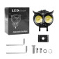 FRONT AUXILIARY DUAL LIGHTS - LEDS - ADJUSTABLE - Ø 67mm Aluminium Black -P2R- ** 3700948260258