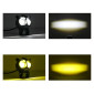 FRONT AUXILIARY DUAL LIGHTS - LEDS - ADJUSTABLE - Ø 67mm Aluminium Black -P2R- ** 3700948260258