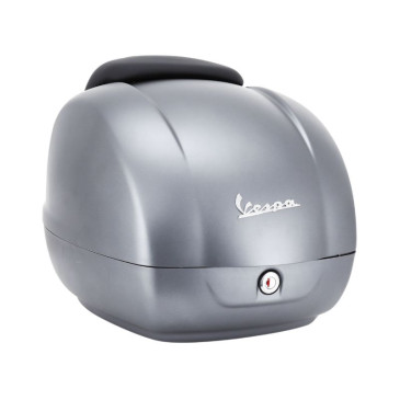 TOP-CASE 36L AVEC DOSSERET ORIGINE PIAGGIO 125-300 VESPA GTS 2022> NOIR DECISO 90 (94) -CM273379-
