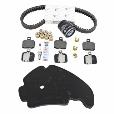 MAINTENANCE KIT "PIAGGIO GENUINE PARTS" 125 X9 EVO 1998-2005 (WITH 3 BRAKE PADS KIT BREMBO 647077) -1R000408-