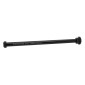 AXE TRAVERSANT / BLOCAGE ROUE ARRIERE BLACKBEARING FILETAGE M12 x 1.5 mm NOIR (228.5 mm HORS BUTEE DONT FILETAGE 19 mm) AVEC ECROU 3760290197428