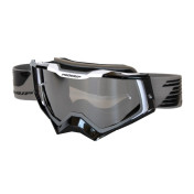 MASQUE/LUNETTES CROSS PROGRIP 3309 FL RAPID MULTILAYERED GRIS/NOIR/BLANC ECRAN MIROIR FUME ANTI-RAYURES/ANTI U.V./ANTI-BUEE (HOMOLOGUE CE-EN-N° AC-96025 REV.2) 0801766029393