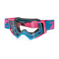 MASQUE/LUNETTES CROSS PROGRIP 3309 TR RAPID BLEU CLAIR/FUCHSIA/NOIR ECRAN TRANSPARENT ANTI-RAYURES/ANTI U.V./ANTI-BUEE (HOMOLOGUE CE-EN-N° AC-96025 REV.2) 0801766029003