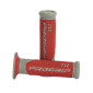 REVETEMENT POIGNEE PROGRIP SCOOTER ON ROAD 732 DOUBLE DENSITE GRIS/ROUGE CLOSED END 125mm (PAIRE) 0801766028617