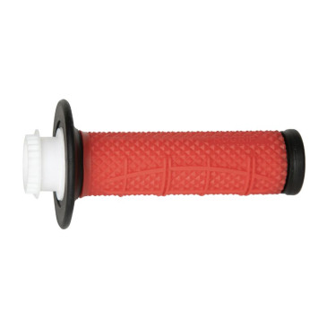 REVETEMENT POIGNEE PROGRIP MOTO OFF ROAD 809 SIMPLE DENSITE NOIR/ROUGE CLOSED END 115mm (AVEC LOCK ON - LIVRER AVEC 7 EMBOUTS 2T ou 4T) (CROSS/MX) (PAIRE) 0801766034038