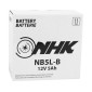 BATTERIE 12V 5 Ah NB5L-B NHK CONVENTIONNELLE AVEC ENTRETIEN (Lg120xL60xH130mm) (QUALITE PREMIUM - EQUIVALENT YB5L-B) 3700948076071