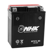 BATTERIE 12V 6 Ah NTX7L-BS NHK MF SANS ENTRETIEN LIVREE AVEC PACK ACIDE (Lg114xL71xH130mm) (QUALITE PREMIUM - EQUIVALENT YTX7L-BS)