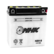 BATTERIE 12V 9 Ah NB9-B NHK CONVENTIONNELLE AVEC ENTRETIEN (Lg135xL75xH139mm) (QUALITE PREMIUM - EQUIVALENT YB9-B)