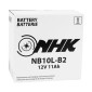 BATTERY 12V 11 Ah NB10L-B2 NHK - WITH MAINTENANCE (Lg135xWd90xH145) (PREMIUM QUALITY - EQUALS YB10L-B2)