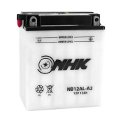 BATTERIE 12V 12 Ah NB12AL-A2 NHK CONVENTIONNELLE AVEC ENTRETIEN (Lg134xL80xH160mm) (QUALITE PREMIUM - EQUIVALENT YB12AL-A2)