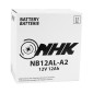 BATTERIE 12V 12 Ah NB12AL-A2 NHK CONVENTIONNELLE AVEC ENTRETIEN (Lg134xL80xH160mm) (QUALITE PREMIUM - EQUIVALENT YB12AL-A2)