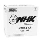 BATTERIE 12V 12 Ah NTX14 NHK FA SANS ENTRETIEN PRETE A L'EMPLOI (Lg150xL87xH145mm) (ACTIVEE EN USINE - QUALITE PREMIUM - EQUIVALENT YTX14-BS)