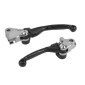 LEVIER DE FREIN/EMBRAYAGE MOTO OFF ROAD RETRACTABLE/PIVOT INCASSABLE HONDA 450 CRF R 2021>, 450 CRF RX 2021> NOIR (PAIRE) -POLISPORT- 5604415130168
