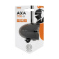 ECLAIRAGE VELO A PILE AVANT SUR GARDE-BOUE / PATTE AXA CLASSIC 706 LED 15 LUX NOIR (70mm) AVEC INTERRUPTEUR LIVRE AVEC 3 PILES AAA 8713249282923