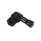 VALVE DE PNEU MOTO TUBELESS COUDEE TV25AL ALU NOIR (DIAM 8,3 mm) (VENDU A L'UNITE) -SELECTION P2R- 3701213437078