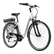 VELO ELECTRIQUE/VAE CITY 28 LEADER FOX PARK MIXTE BLANC BRILLANT 7V MOTEUR ROUE AR BAFANG 36V 45Nm BATTERIE 15Ah (18'' - H46cm - TAILLE M - POUR ADULTE DE 168cm à 178cm) 8592826036742