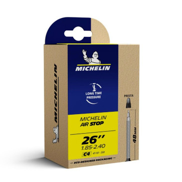 CHAMBRE A AIR VELO 26 x 1.85-2.40 MICHELIN C4 VALVE PRESTA 48mm 196g