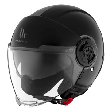 CASQUE JET MT VIALE SV S DOUBLE ECRANS UNI NOIR BRILLANT S (ECE 22.06) 8434639172418