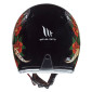 HELMET-OPEN FACE MT LE MANS 2 SV SKULL & ROSES A1 GLOSS BLACK XS (ECE 22.06) 8434639179288