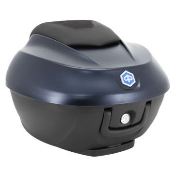 TOP CASE 36L VENDU AVEC LE SUPPORT+DOSSERET ORIGINE PIAGGIO 300-400 BEVERLY 2021> NOIR TEMPESTA N12 -CM323304-