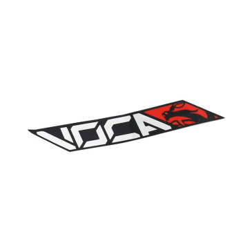 AUTOCOLLANT/STICKER VOCA RACING 110x40 mm NOIR/ROUGE (VENDU A L'UNITE) (RESISTANT A LA CHALEUR)