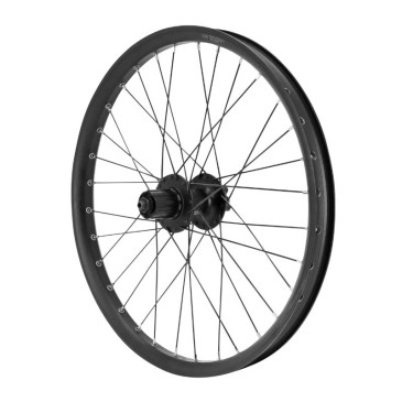 ROUE VTT / CARGO / VAE / E-BIKE / LONGTAIL DISQUE BLOCAGE 20" TRUCKY ARRIERE NOIR MOYEU SHIMANO M475 6 TROUS CASSETTE 11/10/9V (RENFORCE) JANTE 30C 32 RAYONS DIAMETRE 2.3mm 3700948295182