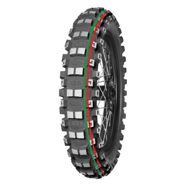 PNEU MOTO 19'' 110/90-19 MITAS CROSS TERRA FORCE-MX MH MEDIUM TO HARD REAR TT 62M NHS (BANDE ROUGE VERT)