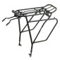 PORTE BAGAGE VELO ARRIERE A TRINGLES IBERA TOURING PLUS ALU NOIR REGLABLE 26" à 29" POUR FREIN DISQUE COMPATIBLE SYSTEME PAKRAK ET SIDEPAK - POIDS MAX 25kgs- 4714102192735