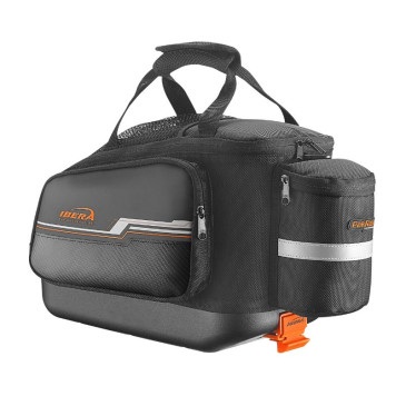 SACOCHE ARRIERE IBERA COMMUNTER BAG NOIR 15L FIXATION PAKRAK ET GIANT (38x22x26cm) - COMPATIBLE AVEC PORTE BAGAGE 205653 ET 205654 4714102190212